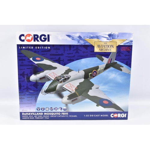 116 - A BOXED LIMITED EDITION CORGI AVIATION ARCHIVE DEHAVILLAND MOSQUITO FBVI 1:32 SCALE DIECAST MODEL AI... 