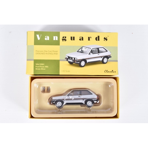 117 - SEVEN BOXED VANGUARDS 1:43 SCALE DIECAST FORD MODEL VEHICLES, the first is a limited edition Allarde... 