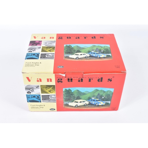 118 - EIGHT BOXED VANGUARDS DIECAST MODEL VEHICLES, the first is a limited edition Corgi Vanguards Rootes ... 