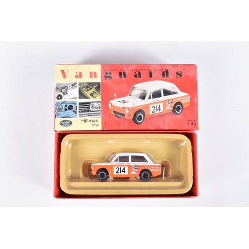 118 - EIGHT BOXED VANGUARDS DIECAST MODEL VEHICLES, the first is a limited edition Corgi Vanguards Rootes ... 