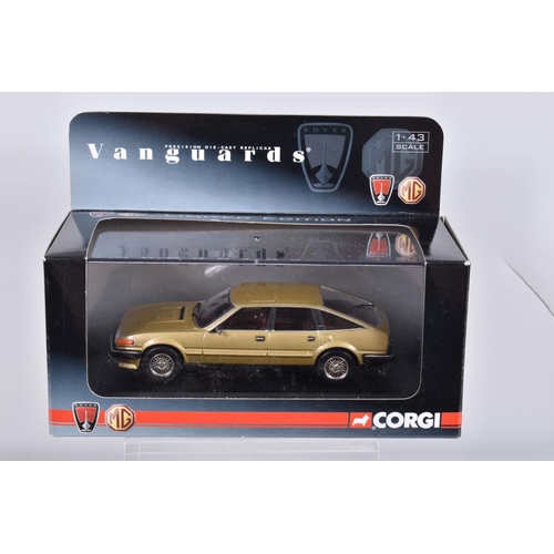 119 - TWELVE BOXED VANGUARDS ROVER DIE CAST MODEL VEHICLES , to include five 1:43 scale Rover 3500 V8 mode... 