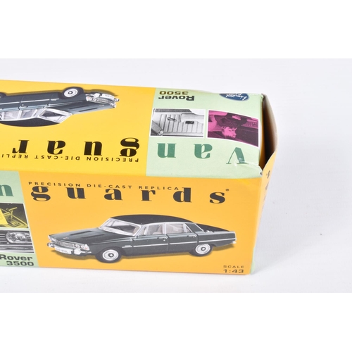 119 - TWELVE BOXED VANGUARDS ROVER DIE CAST MODEL VEHICLES , to include five 1:43 scale Rover 3500 V8 mode... 