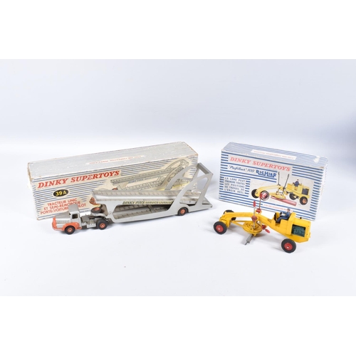 121 - TWO BOXED FRENCH DINKY SUPERTOYS, Unic Articulated Boilot Car Transporter, No.39A and Richier Road P... 