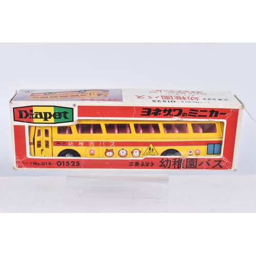 123 - A QUANTITY OF ASSORTED BOXED JAPANESE DIECAST AND PLASTIC VEHICLES, Diapet bus/coach, No.B-35 (1/60 ... 