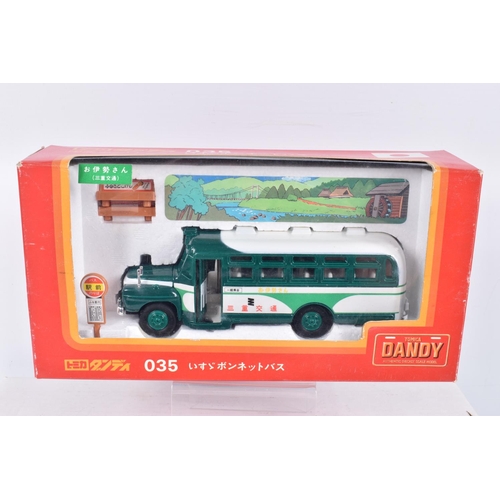 123 - A QUANTITY OF ASSORTED BOXED JAPANESE DIECAST AND PLASTIC VEHICLES, Diapet bus/coach, No.B-35 (1/60 ... 