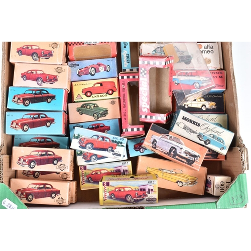 131 - A QUANTITY OF ASSORTED EMPTY DIECAST AND PLASTIC TOY VEHICLE BOXES, Tri-ang, Dinky, Corgi, NZG, Tekn... 