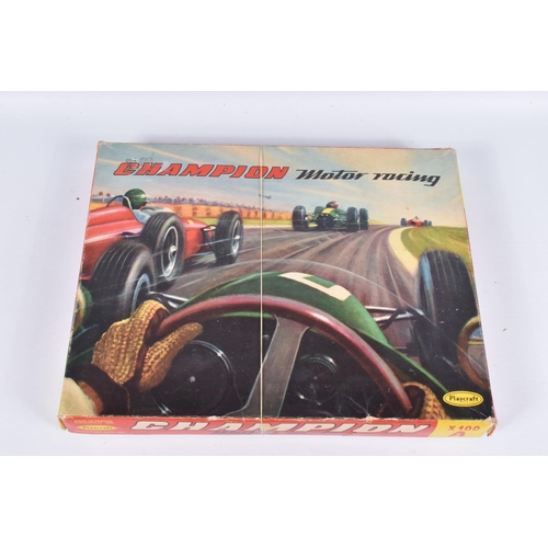 139 - A BOXED JOUEF FOR PLAYCRAFT CHAMPION MOTOR RACING SET, No.X 100 A, complete with both cars Jaguar E ... 