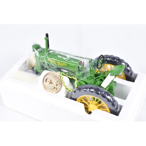 148 - TWO BOXED PRECISION CLASSICS JOHN DEERE 1:16 SCALE DIECAST MODEL TRACTORS, the first is 'The Unstyle... 