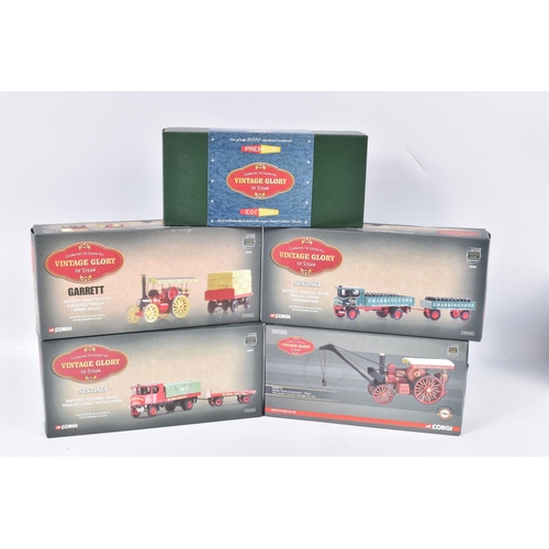 149 - FIVE BOXED CORGI CLASSICS VINTAGE GLORY OF STEAM 1:50 SCALE DIECAST MODELS, this first is a limited ... 