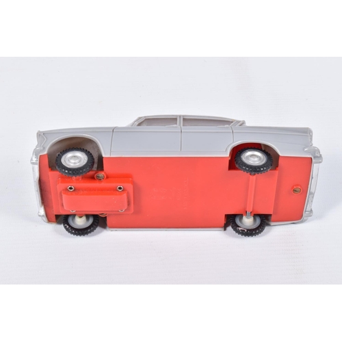 152 - A BOXED TELSALDA PLASTIC FRICTION DRIVE SINGER VOGUE SALOON, No.20725, in grey, working motor, compl... 