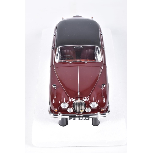 154 - TWO BOXED MODEL ICONS 1:18 SCALE DIECAST VEHICLES, the first is a Jaguar Mark 2 1962 3.8 Bob Jane, n... 