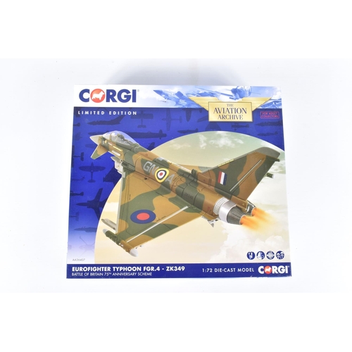 155 - THREE BOXED LIMITED EDITION CORGI AVIATION ARCHIVE 1:72 SCALE DIECAST MODEL AIRCRAFTS, the first is ... 