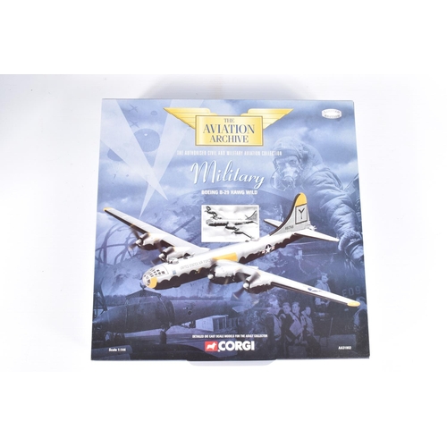 156 - SIX BOXED CORGI AVIATION ARCHIVE 1:144 SCALE DIECAST MODEL MILITARY AIRCRAFTS, to include three 1st ... 