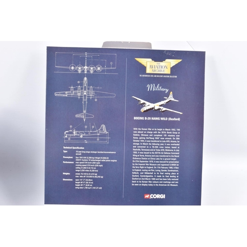 156 - SIX BOXED CORGI AVIATION ARCHIVE 1:144 SCALE DIECAST MODEL MILITARY AIRCRAFTS, to include three 1st ... 