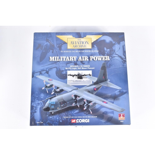 156 - SIX BOXED CORGI AVIATION ARCHIVE 1:144 SCALE DIECAST MODEL MILITARY AIRCRAFTS, to include three 1st ... 