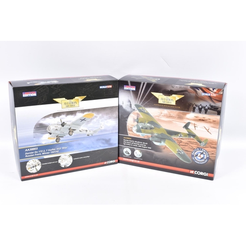 157 - TWO BOXED CORGI LIMITED EDITION AVIATION ARCHIVE 1:72 SCALE DIECAST MODEL AIRCRAFTS, the first is a ... 