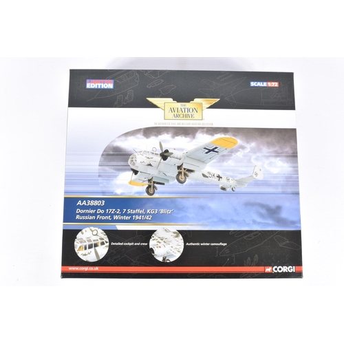 157 - TWO BOXED CORGI LIMITED EDITION AVIATION ARCHIVE 1:72 SCALE DIECAST MODEL AIRCRAFTS, the first is a ... 