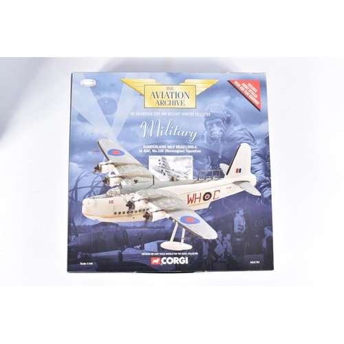 158 - SIX BOXED CORGI AVIATION ARCHIVE 1:144 SCALE DIECAST MODEL MILITARY AIRCRAFTS, the first and second ... 