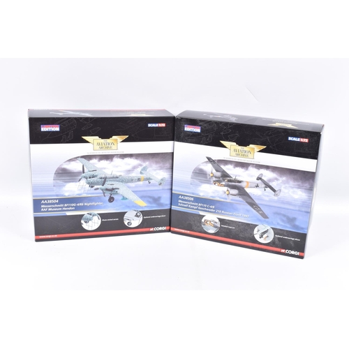 159 - TWO BOXED LIMITED EDITION CORGI AVIATION ARCHIVE 1:72 SCALE DIECAST MODEL AIRCRAFTS, the first is a ... 