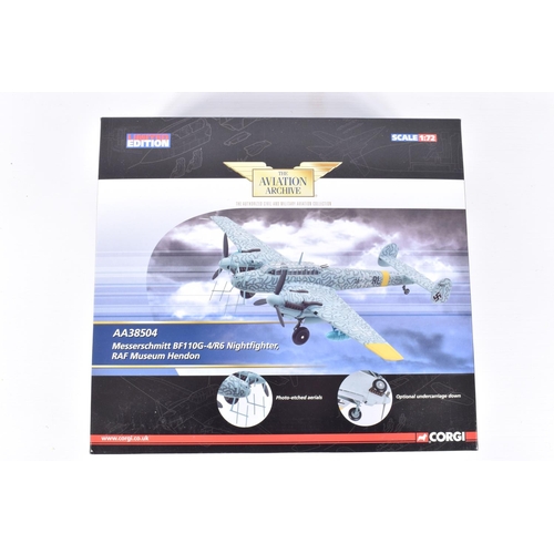 159 - TWO BOXED LIMITED EDITION CORGI AVIATION ARCHIVE 1:72 SCALE DIECAST MODEL AIRCRAFTS, the first is a ... 