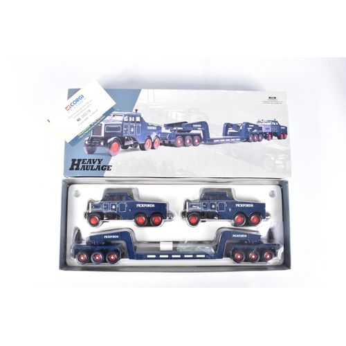 162 - SIX BOXED CORGI AND CORGI CLASSICS HEAVY HAULAGE DIECAST MODEL VEHICLES, the first is a Pickfords 2 ... 