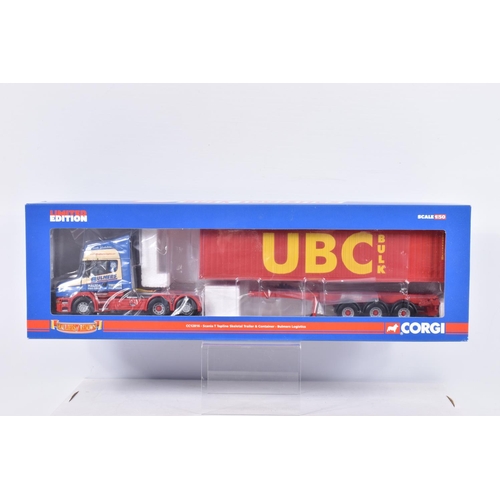 163 - FOUR BOXED LIMITED EDITION CORGI 1:50 SCALE DIECAST HAULAGE VEHICLES, the first is a Hauliers of Ren... 