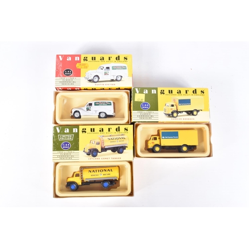 168 - TWELVE BOXED VANGUARDS DIECAST MODEL VEHICLES, to include five 1:64 scale Classic Commercial vehicle... 