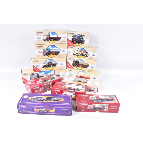 169 - THIRTEEN BOXED CORGI CLASSICS 1:50 SCALE DIECAST MODEL TRANSPORT AND COMMERCIAL VEHICLES, to include... 