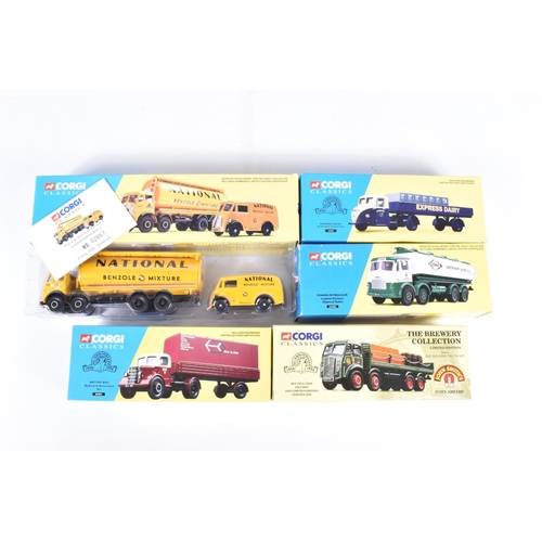 170 - ELEVEN BOXED CORGI CLASSICS DIECAST MODEL TRANSPORT AND HAULAGE VEHICLES, to include a 40th annivers... 