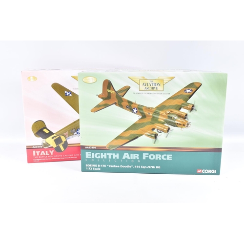 176 - TWO BOXED LIMITED EDITION CORGI AVIATION ARCHIVE 1:72 SCALE DIECAST MODEL AIRCRAFTS, the first is an... 