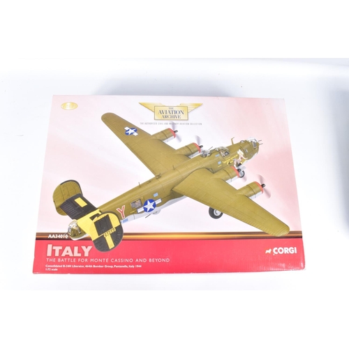 176 - TWO BOXED LIMITED EDITION CORGI AVIATION ARCHIVE 1:72 SCALE DIECAST MODEL AIRCRAFTS, the first is an... 