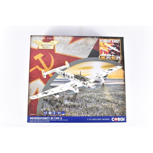 177 - THREE BOXED LIMITED EDITION CORGI AVIATION ARCHIVE  1:72 SCALE STRIKE EAST JUNE 1941- MAY 1945 DIECA... 