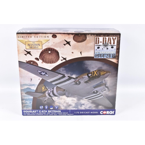 182 - A BOXED LIMITED EDITION CORGI AVIATION ARCHIVE 1:72 SCALE D-DAY 75TH ANNIVERSARY 1944-2019 DOUGLAS C... 