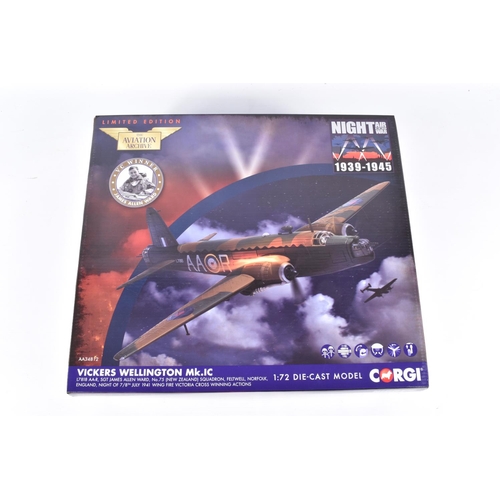 183 - TWO BOXED LIMITED EDITION CORGI AVIATION ARCHIVE 1:72 SCALE DIECAST MODEL AIRCRAFTS, the first is a ... 