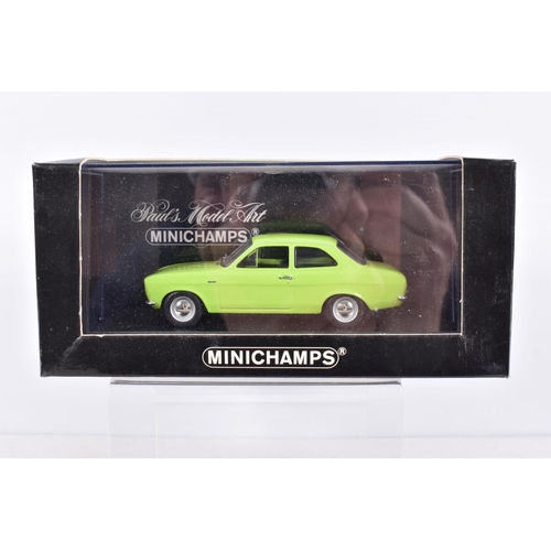 190 - FIVE BOXED MINICHAMPS 1:43 SCALE METAL MODEL VEHICLES , to include a 2009 Ford Focus RS in White, it... 