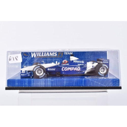 191 - TEN BOXED MINICHAMPS METAL 1:43 SCALE MODEL VEHILCES, to include a McLaren MP4-2 Tag Turbo 1984,   N... 