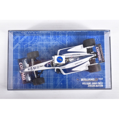 191 - TEN BOXED MINICHAMPS METAL 1:43 SCALE MODEL VEHILCES, to include a McLaren MP4-2 Tag Turbo 1984,   N... 