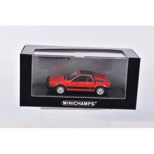 197 - SEVEN BOXED MINICHAMPS 1:43 SCALE METAL MODEL VEHILCES,  to include a  1970 Lancia Fulvia 1600 HF in... 