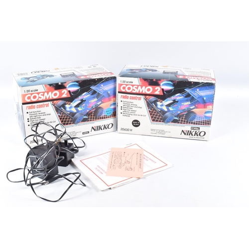 204 - TWO BOXED NIKKO COSMO 2 RADIO CONTROL BUGGIES, No.20430 H, 1/20 scale, not tested but both appear co... 