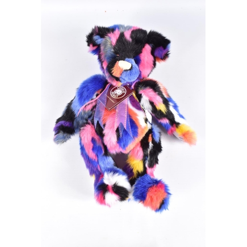 211 - THREE UNBOXED CHARLIE BEARS KALEIDOSCOPE PLUSH BEARS, No.CB217020O, all appear complete and in very ... 