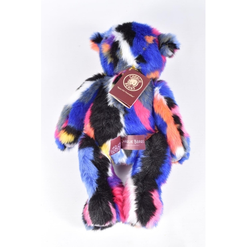 211 - THREE UNBOXED CHARLIE BEARS KALEIDOSCOPE PLUSH BEARS, No.CB217020O, all appear complete and in very ... 