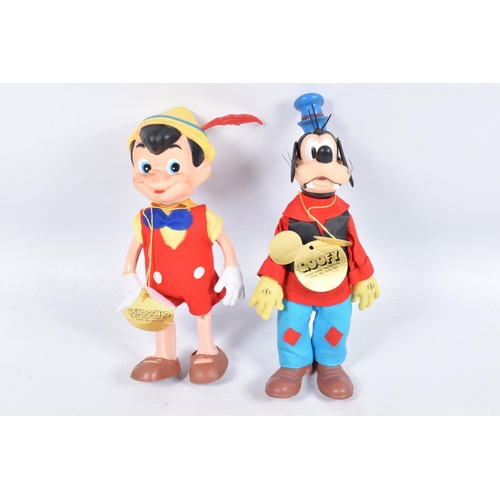 218 - A QUANTITY OF ASSORTED TOYS, to include two Disney plastic poseable figures, 'Pinocchio' and 'Goofy'... 