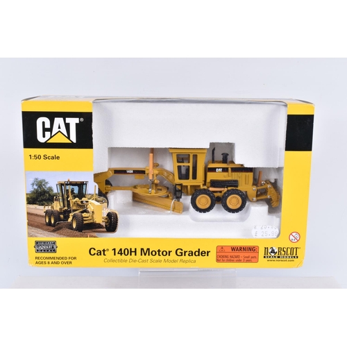 221 - A SELECTION OF BOXED 1:50 SCALE DIE-CAST NORSCOT CAT AND SCOOP VOLVO CONSTUCTION MODEL VEHICLES, to ... 