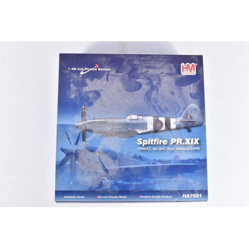 222 - FOUR BOXED HM HOBBYMASTER 1:48 SCALE AIR POWER SERIES DIE-CAST MODEL MILITARY AIRCRAFTS, the first a... 