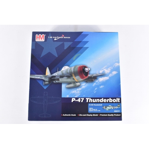 224 - FOUR BOXED HOBBY MASTER AIR POWER SERIES DIECAST MODEL AIRCRAFTS,  the first is a 1:48 scale Royal A... 