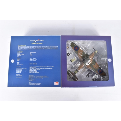 224 - FOUR BOXED HOBBY MASTER AIR POWER SERIES DIECAST MODEL AIRCRAFTS,  the first is a 1:48 scale Royal A... 