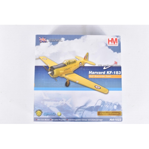 226 - SEVEN BOXED HOBBY MASTER AIR POWER SERIES DIECAST MODEL AIRCRAFTS, to include a 1:72 scale Aircobra ... 