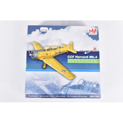 226 - SEVEN BOXED HOBBY MASTER AIR POWER SERIES DIECAST MODEL AIRCRAFTS, to include a 1:72 scale Aircobra ... 