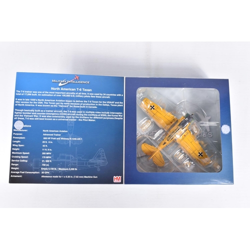 226 - SEVEN BOXED HOBBY MASTER AIR POWER SERIES DIECAST MODEL AIRCRAFTS, to include a 1:72 scale Aircobra ... 