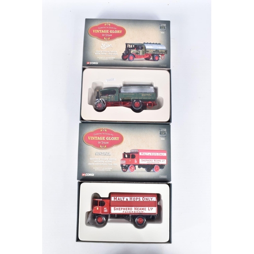 229 - A COLLECTION OF BOXED CORGI CLASSICS 'VINTAGE GLORY OF STEAM' MODELS, all are models of Foden or Sen... 